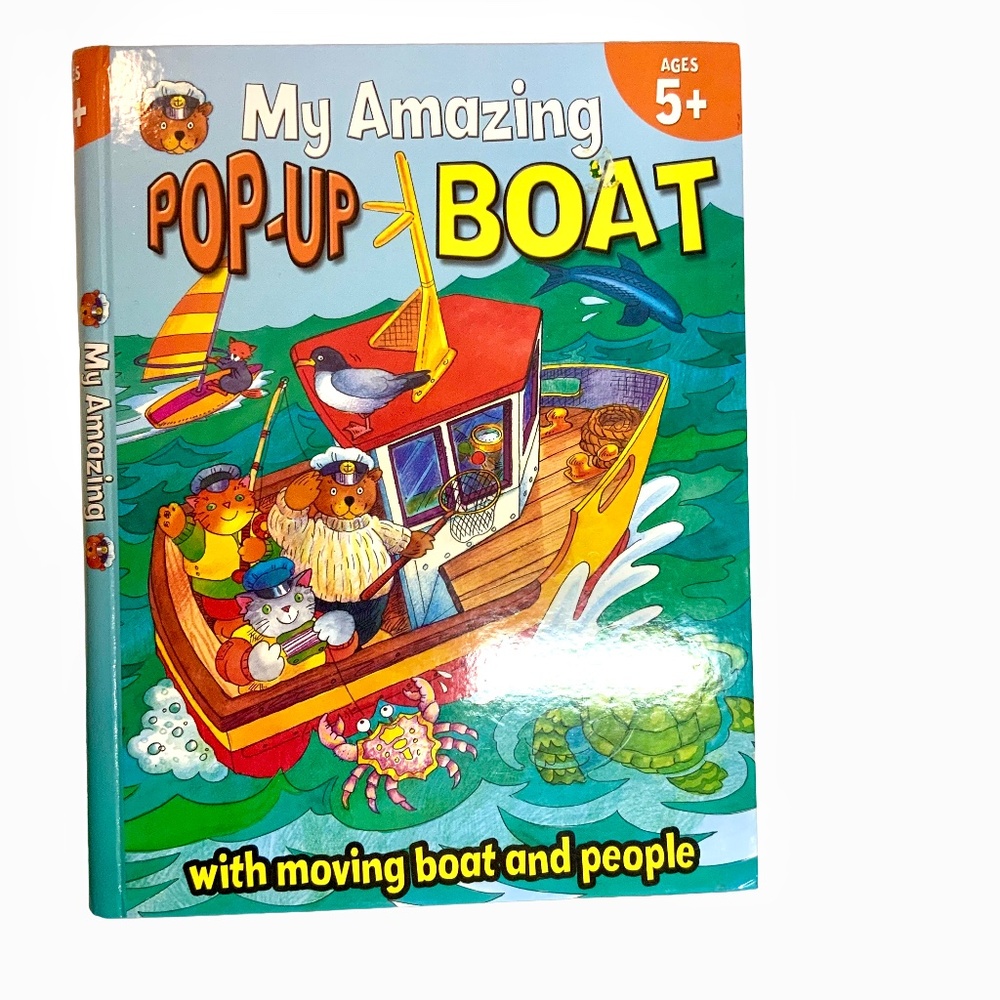 Large size Pop-up BOOK — “My amazing pop-up boat” Ages 5+